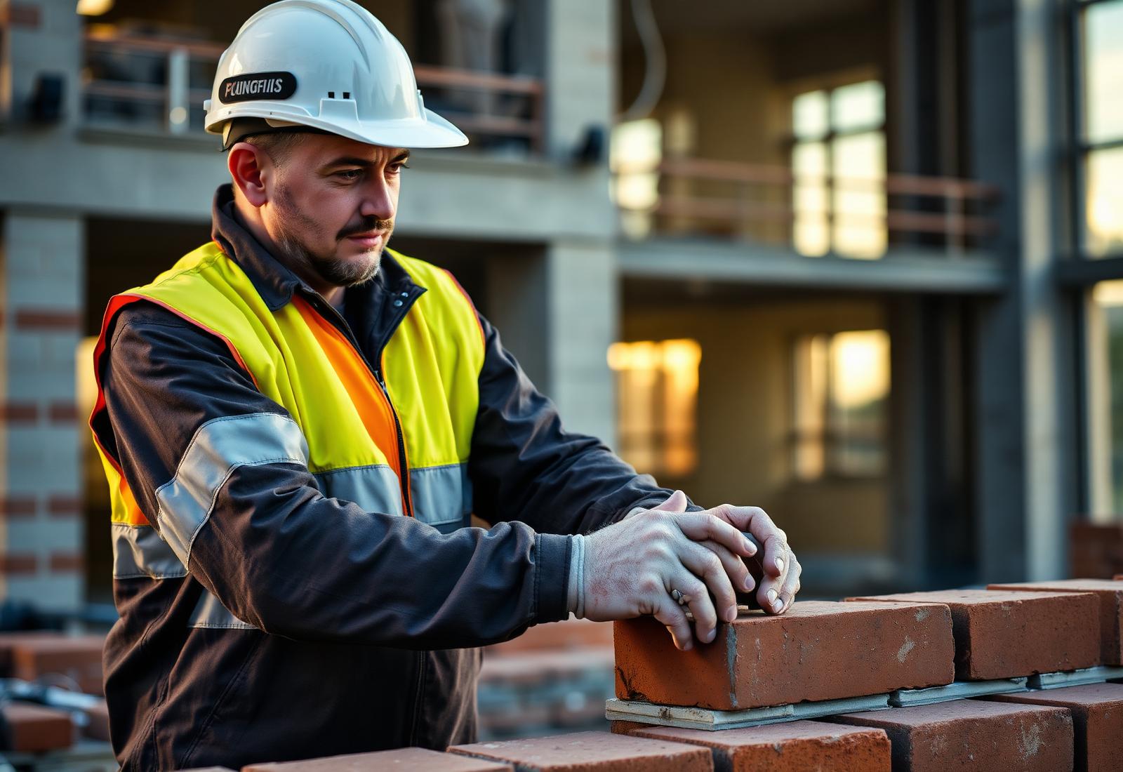 Skilled builder from SD Projects working on a construction site